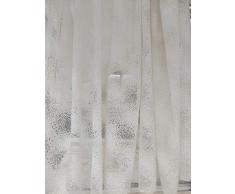 Generico Tenda a Metraggio in Devorè Moderna in Tulle Classiche in Bouclè di Lino Alta 300cm Diversi Modelli Tortora Grigio (52)