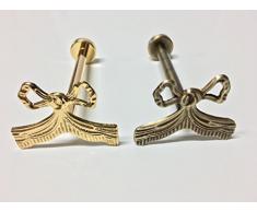 Fermatenda da muro oro lucido bronzo gancio tenda ottone gangi parete gancio per tende fermatende a muro raccogli tenda reggi tenda ambrasse per tende embrasse bastone tenda (oro lucido,16)