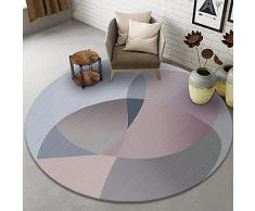XFSHKJS Tappeto Rotondo Moderno 80 cm 100 cm 120 cm 140 cm 160 cm 180 cm 200 cm Moquette per Soggiorno Camera da Letto Camera da Letto Camera Corta pila Lavabile Decorazioni Decorazioni per Pavimenti