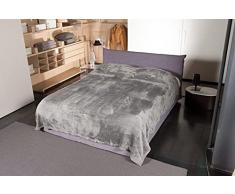 KANGURU FLUFFI COPERTA IN MICROFIBRA PER LETTO MATRIMONIALE EFFETTO PELLICCIA GRIGIO 230X230 CM