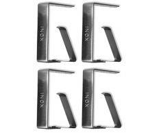 G Set 4 FERMATOVAGLIA GIGANTI in Acciaio Inox Ferma TOVAGLIA