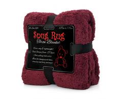 Snug Rug Coperta Divano Coperta Plaid Morbida Sherpa Edizione Speciale Coperta in Pile Morbidissimo Pregiato 127 x 178 cm (Plum)