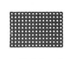 Relaxdays Zerbino per Esterni, Stuoino in Gomma a Rilievo, con Buchi, 60 x 40 cm, Nero