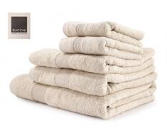 Zucchi Set Asciugamano 5 Pezzi Home Fashion Variante Beige + tavoletta Profumo Biancheria per armadi by biancocasa