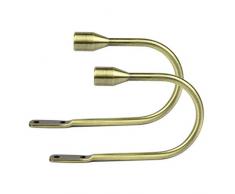 ALEENFOON ganci per tende a U Style fermatende in metallo per tenda moderno design fermatenda per Voiles ferma tenda 2 confezione Bronze