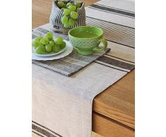 LinenMe 1-Piece 50 x 128 cm runner da tavolo in lino Provance, colore nero
