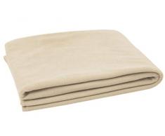 ZOLLNER Coperta da Divano, 130x170 cm, in Pile, Beige