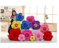 Cuscino a forma di rosa, grande, per divano, decorativo per casa, auto, Cotone, Red, 15 cm