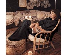 DecoKing - Coperta per TV, 150 x 180 cm, in Microfibra, con Maniche e Tasche, Coperta in Microfibra e Pile Morbido, Morbida, Morbida e Morbida, Poliestere, Anthrazit, 150 x 180 cm