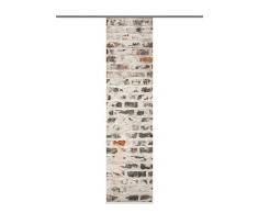 Home fashion Mall Tenda a Pannello, Poliestere, Grigio, 245 x 60 cm
