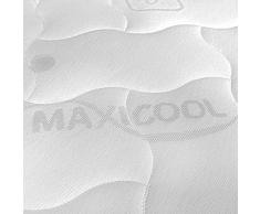 Baldiflex Topper Correttore Materasso Singolo in Memory Foam Fresh Wave, Fodera in Maxicool Sfoderabile, Fresco, Traspirante, ergonomico, antiacaro, 90 x 200 cm h 5 cm