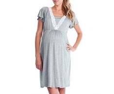 Huixin Abito Premaman da Donna Abito Infermieristico Abito Premaman Costume Manicotto A Maniche Corte Abito Premaman Abito A Maniche Corte Scollo A V Scaldaletto in Gravidanza maternità Gravidanza