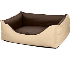 CopcoPet - Cuccia per cani Rocco, letto per cani idrorepellente 2 in 1, letto completo in finta pelle, materasso per cani in fiocchi di schiuma espansa o schiuma di viscosa ortopedica