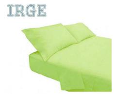 Irge Lenzuola Cotone Puro 100% Matrimoniale Tinta Unita sotto sopra 2 FEDERE Vari Colori (Verde Mela)