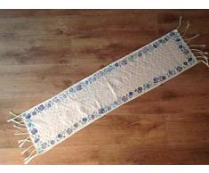 runner da tavolo con rose viola