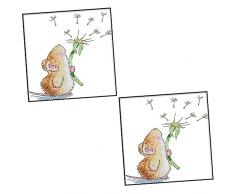 balacoo 2Pcs Timbrato Kit Di Ricamo A Punto Croce Punto Croce Per I Principianti Kit Trapunta Croce Timbrato Kit Di Ricamo Ricamo Stampato Topi Modello Punto Stampa Decorazione Della