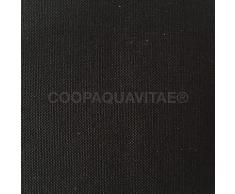 TESSUTO COTONE CANAVAS PANAMA STOFFA AL METRO Nero