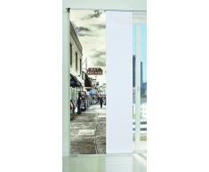 Home fashion Harbor Tenda a Pannello, Poliestere, Nero/Bianco, 245 x 60 cm