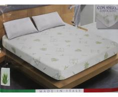 Coprimaterasso matrimoniale in spugna lavorata traversa 2 piazze Corredocasa