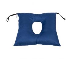 TAKIMED Cuscino In Fibra Cava Siliconata, Cuscino Antidecubito, Cuscino Con Foro Centrale, Cuscino Ortopedico per Carrozzina.