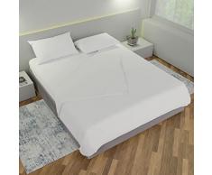 Leonardo Home - completo matrimoniale da Letto 100% puro cotone - compreso nel completo 1 lenzuolo - 2 federe per cuscini standard - 1 sotto con angoli - prodotto 100% MADE IN ITALY