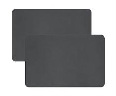 2Pcs Tappetino Scolapiatti Assorbente in Gomma 50x40cm Durevole, Tappetino Macchina Caffe Adatto per il Soggiorno in Cucina (50x40cm-2Pcs, Grigio scuro)