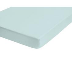 Biberna, Lenzuolo con angoli in Jersey elasticizzato, Blu (ciel), 90 x 190 cm - 100 x 200 cm