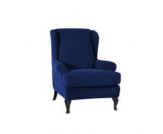 PETCUTE Copripoltrona Elasticizzato copripoltrona con Orecchie copripoltrona 1 Posto Protezioni mobili Jacquard Blu Navy