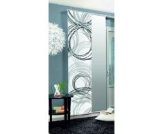 Home fashion Kingston Tenda a Pannello, Poliestere, Nero/Bianco, 245 x 60 cm