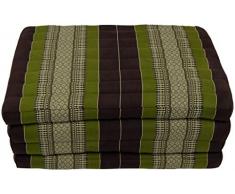 Fine Asianliving Materasso Pieghevole Thai 4 Piegato 80x200cm XXXL Cuscino Thailandese Materasso Triangolare Kapok Thai Meditazione da Yoga