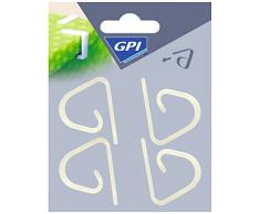 GPI - 4 PINZE BLOCCA TOVAGLIA IN PLASTICA TRASPARENTE