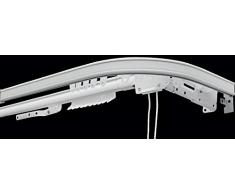 Generico Kit Bastone per Tende con mantovana e calate Estensibile curvato Apertura Destra