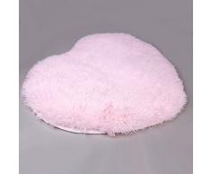 Tappeto Shaggy Letto Bagno Forma Cuore Cuscino Cucina Decorazione - Rosa