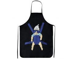 EQLEF Grembiule Divertente, Divertente novità Cucina Cucina Grembiule Barbecue Grembiule Cuoco Impermeabile per Uomo Donna papà
