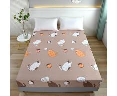 BADALO Letto Materasso Lenzuolo con Angoli King Queen Size Lenzuolo Elastico in Gomma Antiscivolo Lenzuolo Antipolvere Nessuna Federa (Color : 20, Size : 180x200x25cm)