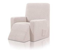 PETCUTE Copripoltrona Relax reclinabile Elasticizzato Fodera per Poltrona Elasticizzata Copertura per Poltrona Impermeabile con Tasche Laterali