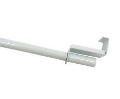 Gardinia 2618 - Asta per tende a pressione in metallo, Ã 9 mm, allungabile da 120 a 160 cm, colore: Bianco