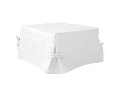 Ponti Divani Pouf Letto Singolo con Materasso h 10cm di Ottima qualit/à e Rete Italiana Tessuto Blu Cube