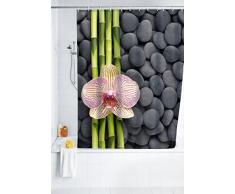 WENKO 20959100 Tenda doccia Spa - fibra tessile di qualità, lavabile , Poliestere, Multicolore