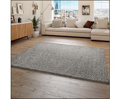 Paco Home Tappeto Shaggy a Pelo Lungo Morbido e soffice per Il Soggiorno, Resistente e Robusto, Dimensione:300x400 cm, Colore:Grigio