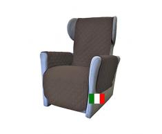 Moonange Copripoltrona 1 posto con Braccioli Rivoluzionario Copridivano Impermeabile per Poltrona Relax Reclinabile Elettrica Reversibile Copri Divano Antiscivolo Antimacchia Antigraffio (Marrone)