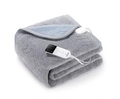 Coperta Elettrica 180x150cm, 4 Impostazioni Di Calore, Auto Off Timer Termoforo Elettrico, Protezione Da Surriscaldamento, Efficienza Energetica