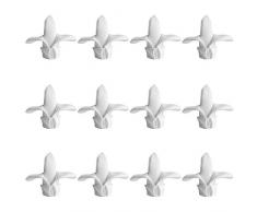 Gobesty, Set di 10 tovaglioli di Stoffa, Morbidi e assorbenti, in Cotone, Bianchi, riutilizzabili, per Banchetti, Matrimoni, ristoranti, tavoli, Decorazioni, 43 x 43 cm