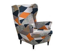 CHNSHOME Copripoltrona 1 posto con orecchie elasticizzato 2 pezzi copripoltrona Fodere per poltrone a orecchioni Coprisedile per poltrona