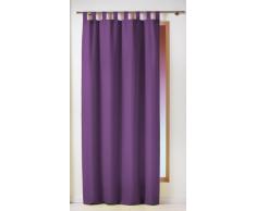 Douceur D'Intérieur - 1601050, Tenda Con Passanti , 140 X 260 Cm , Essentiel , Poliestere Unito , Viola
