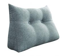 Johnear Cuscino per libri in lino, cuscino da lettura, grande cuscino da letto, schienale triangolare, testa a cuneo, cuscino lombare per letto da letto, divano