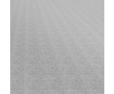 Anro - Tovaglia in tela cerata effetto lino, asciugamani PVC, Grau, Oval 140 x 180cm