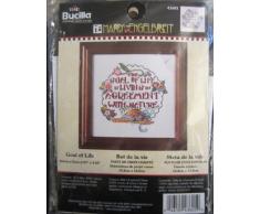 Mary Engelbreit - Punto croce contato da Bucilla Plaid #43605 Lobiettivo della vita è vivere in accordo con la natura