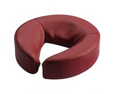 Master Massage Cuscino per il viso per lettino da massaggio, in memory foam, colore bordeaux