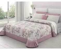 Irge Sara Trapuntino Copriletto Letto Matrimoniale Double Face Made In Italy Colore Rosa + Omaggio EGIDIOSRL